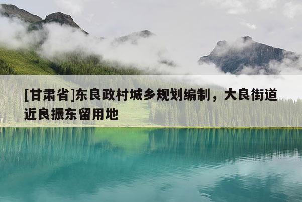 [甘肅省]東良政村城鄉(xiāng)規(guī)劃編制，大良街道近良振東留用地