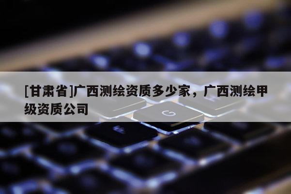 [甘肅省]廣西測繪資質多少家，廣西測繪甲級資質公司